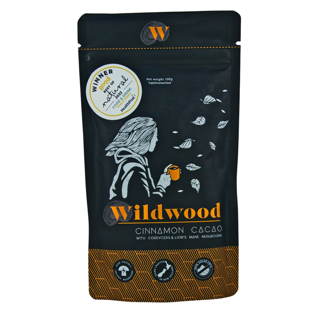 Wildwood - Cinnamon Cacao with Cordyceps and Lion's Mane - 100G