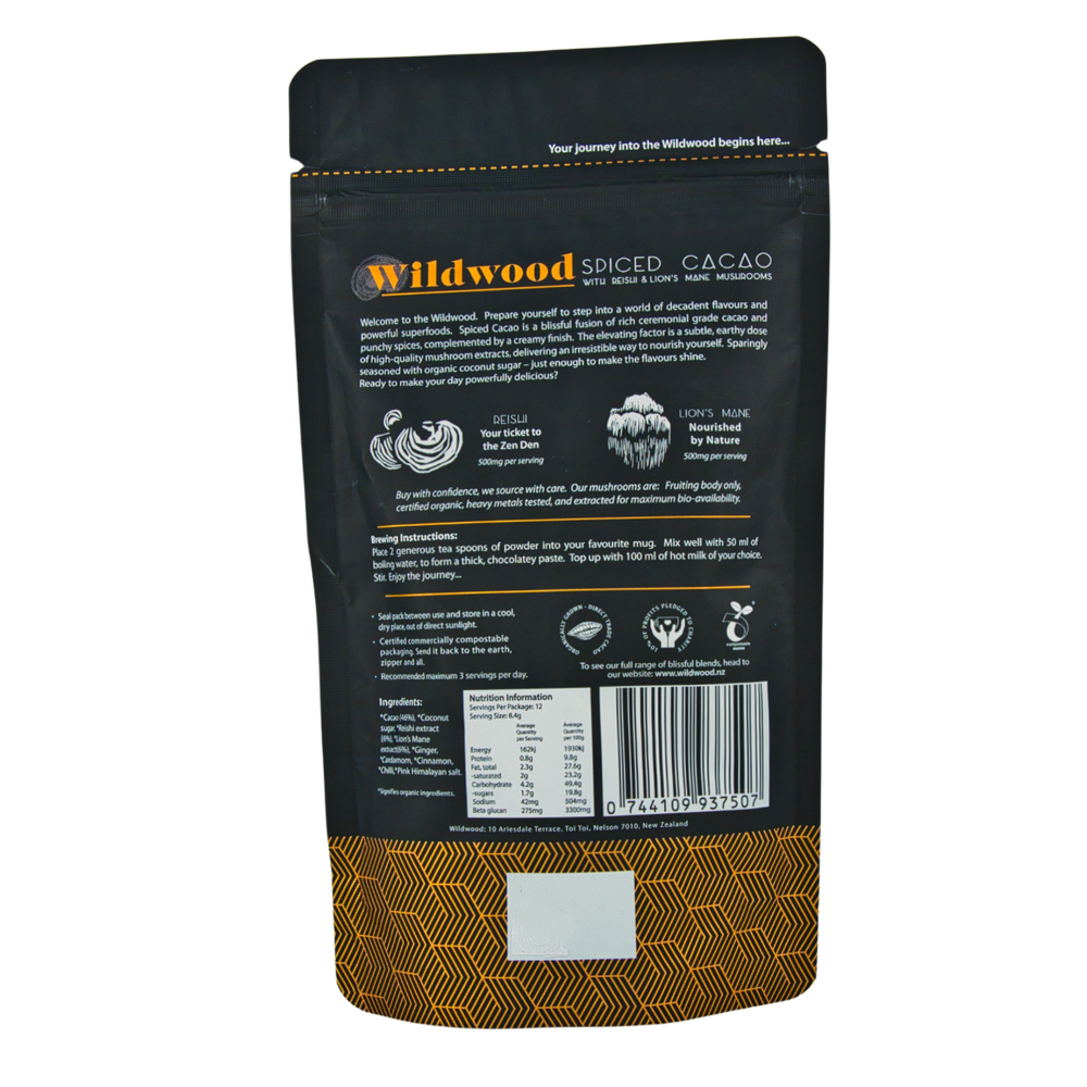 Wildwood - Spiced Cacao with Reishi and Lion's Mane - 100G