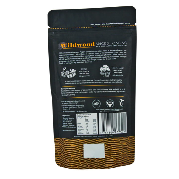 Wildwood - Spiced Cacao with Reishi and Lion's Mane - 100G